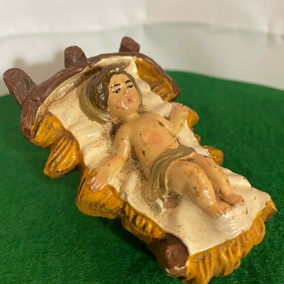 Fontanini Nativity Vintage Chalkware Plaster Paper Mache Creche - Picture 3 of 10